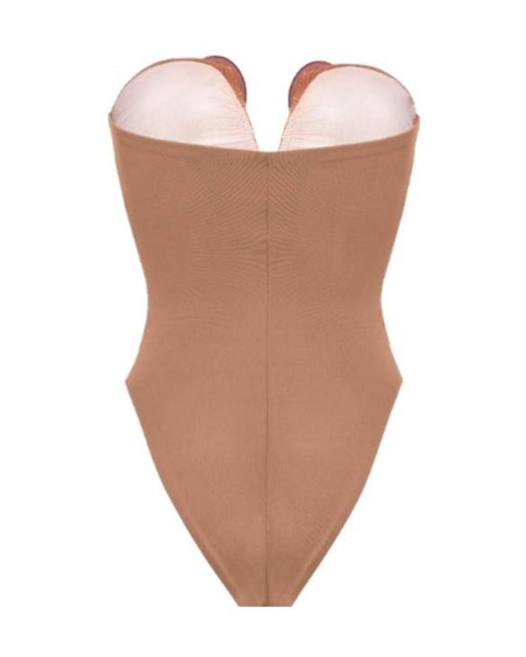 LaRevêche Brown Alya Floral-Appliqué Swimsuit