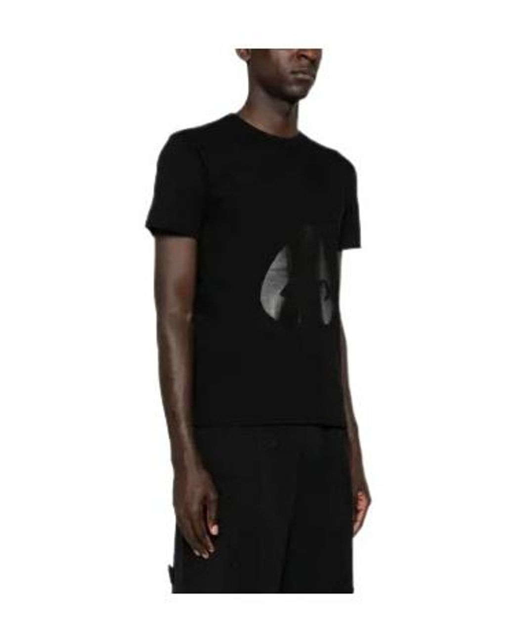 COMME DES GARÇONS PLAY Black Logo-Print Cotton T-Shirt
