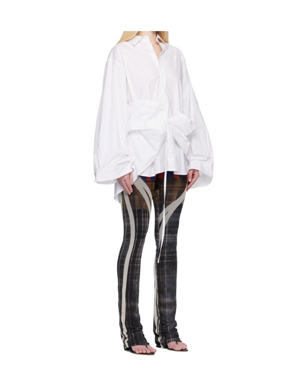 OTTOLINGER White Liberated Double Long-Sleeve Mini Dress
