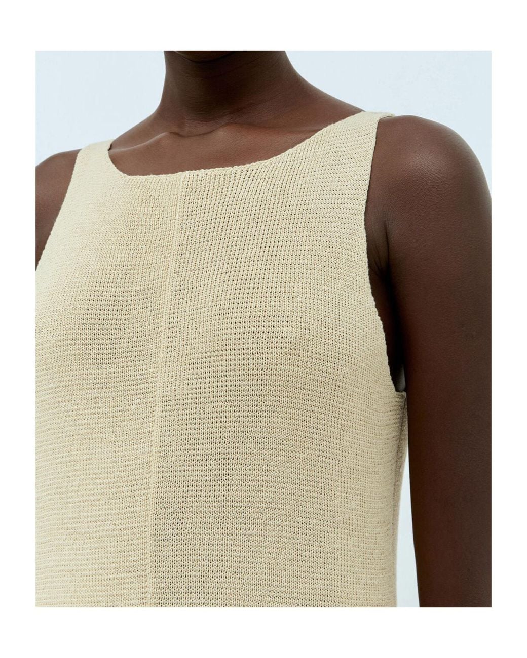 The Row Natural Fleet Sleeveless Knitted Midi Dress