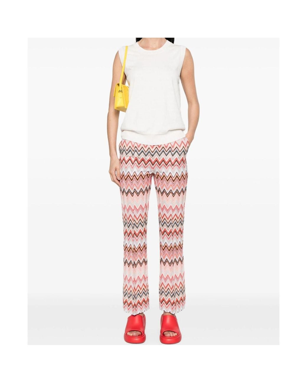 Missoni Pink Zigzag Patterned Trousers