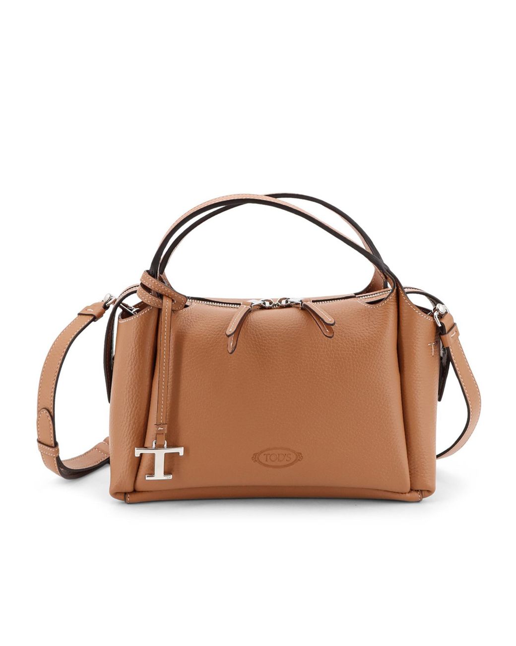 Tod's Brown T Timeless Top Handle Shoulder Bag