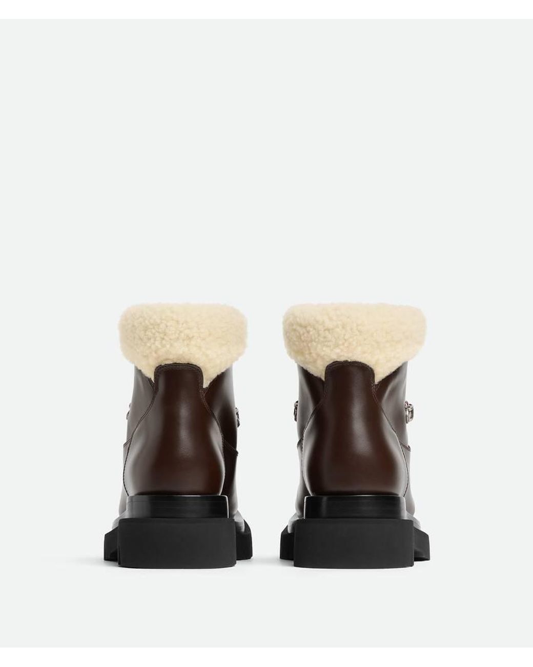 Bottega Veneta Brown Lug Hiking Ankle Boots