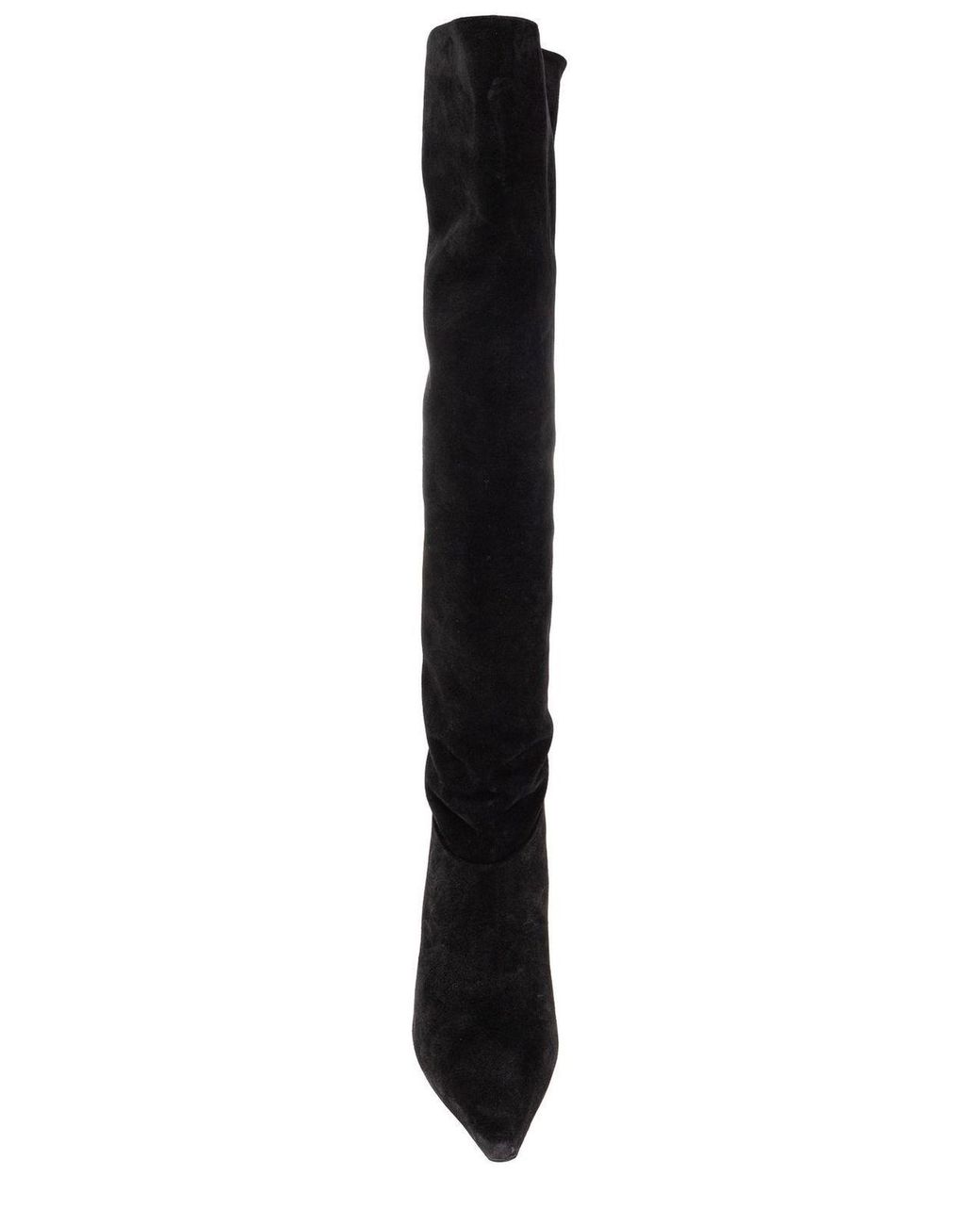 Paris Texas Black Rose Over-The-Knee Heeled Boots