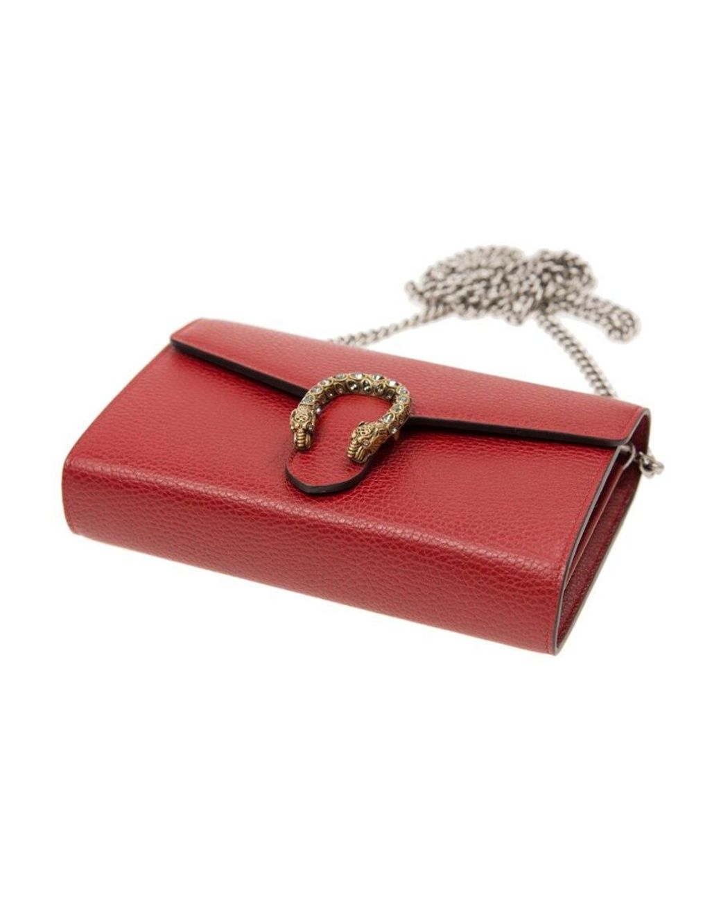 Gucci Red Dionysus Leather Mini Chain Bag