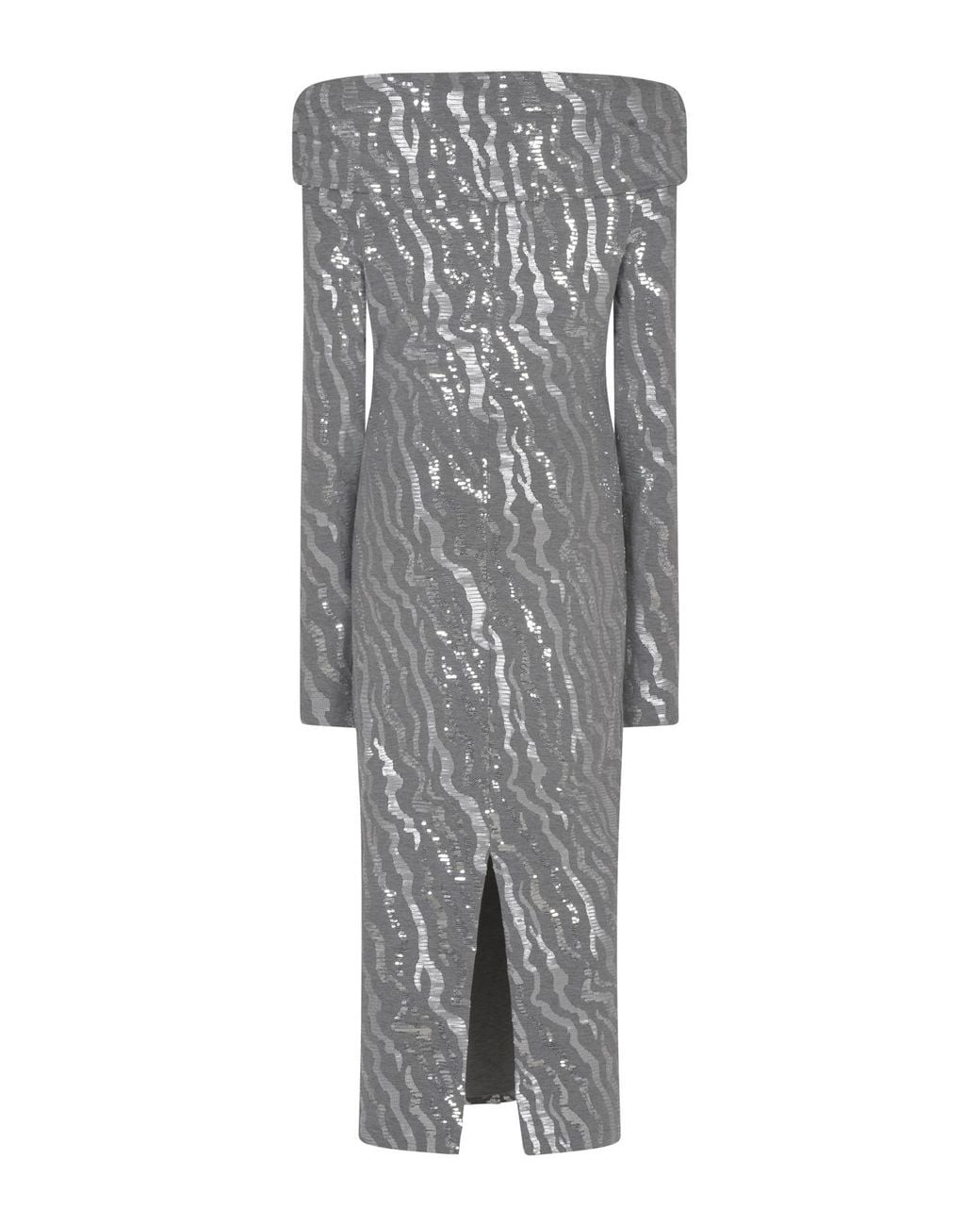 ROTATE BIRGER CHRISTENSEN Gray Midi Dress