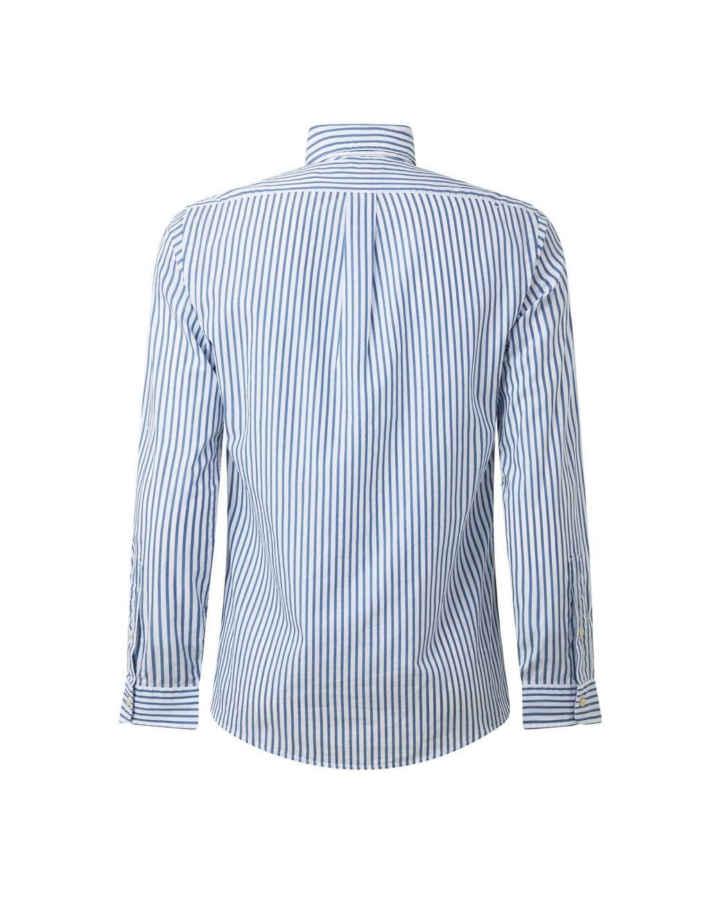 Polo Ralph Lauren Blue Verticalstripe Longsleeve Shirt for men