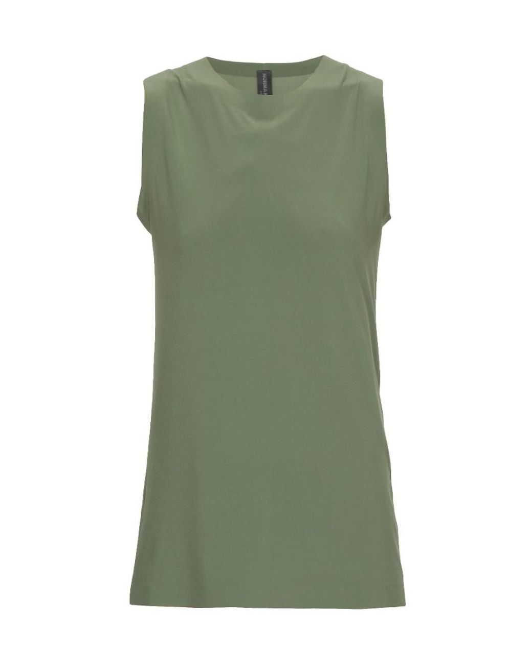 Norma Kamali Green Sleeveless Crewneck Top