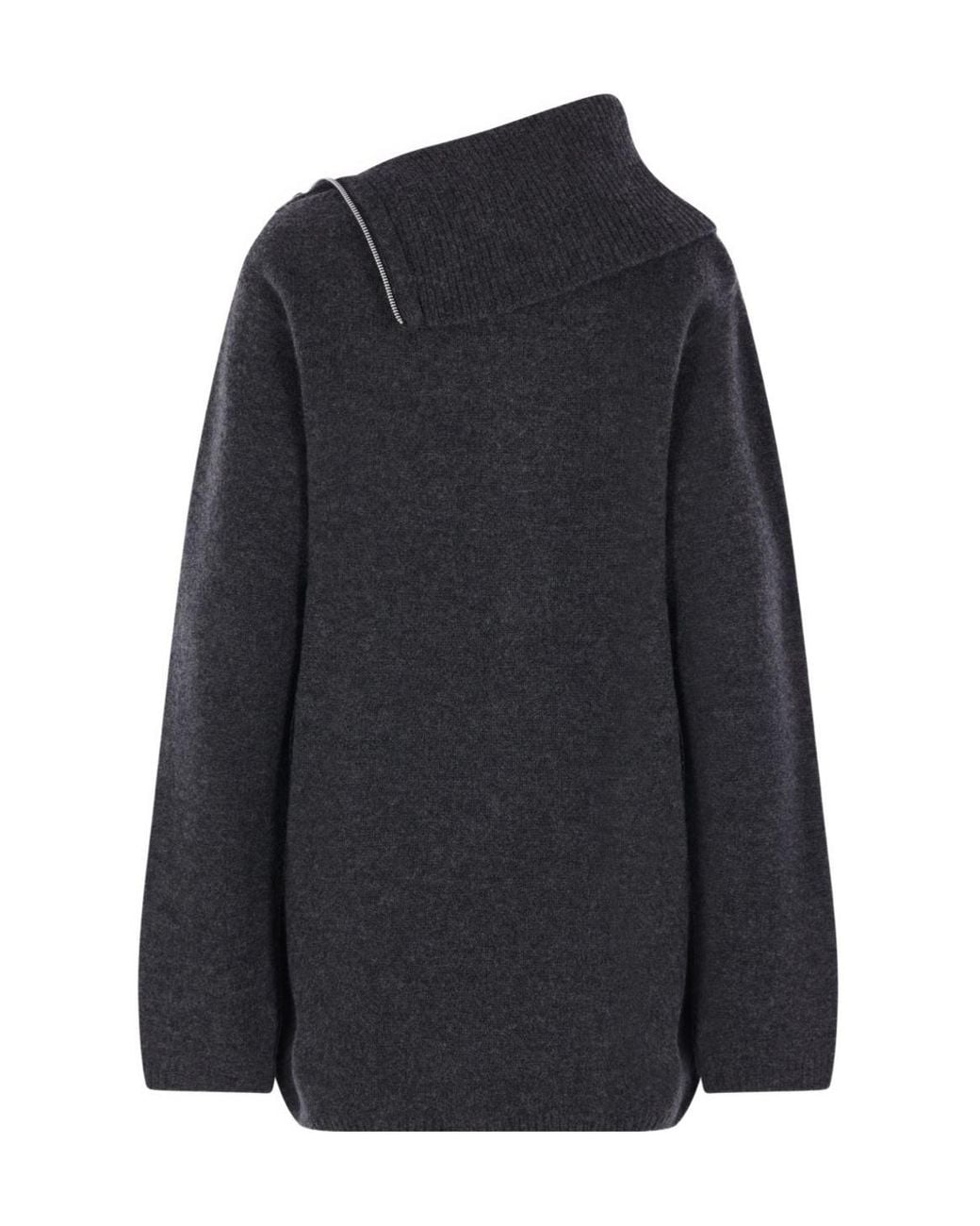 Yohji Yamamoto Black High Neck Ribbed Jumper