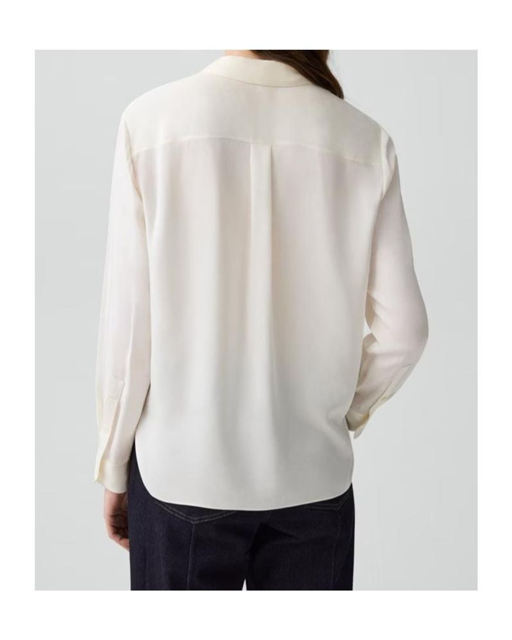 Theory White Long-Sleeved Shirt