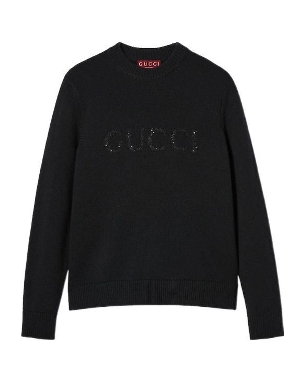 Gucci Black Gg Sequinned Jumper for men