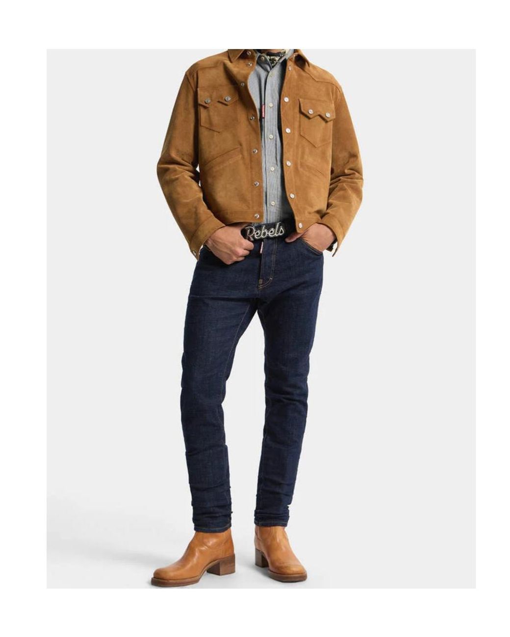 DSquared² Blue Teddy Denim Jeans for men