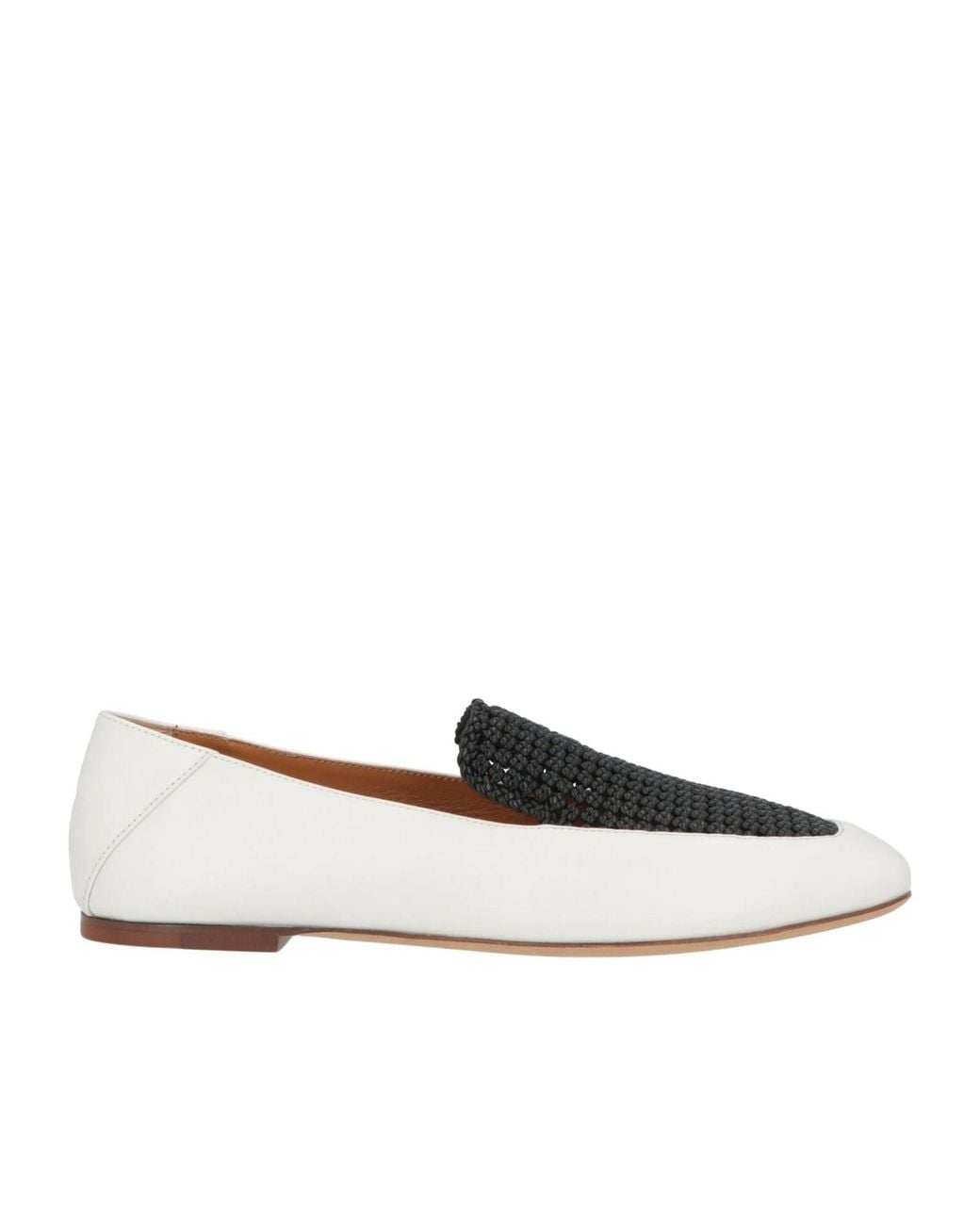 Chloé White Leather Loafers