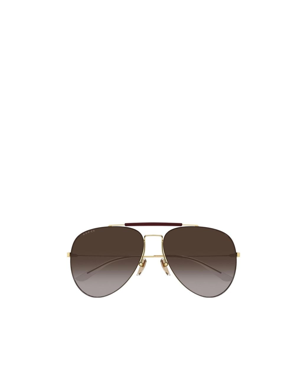 Gucci Brown Eyewear Aviator Frame Sunglasses for men