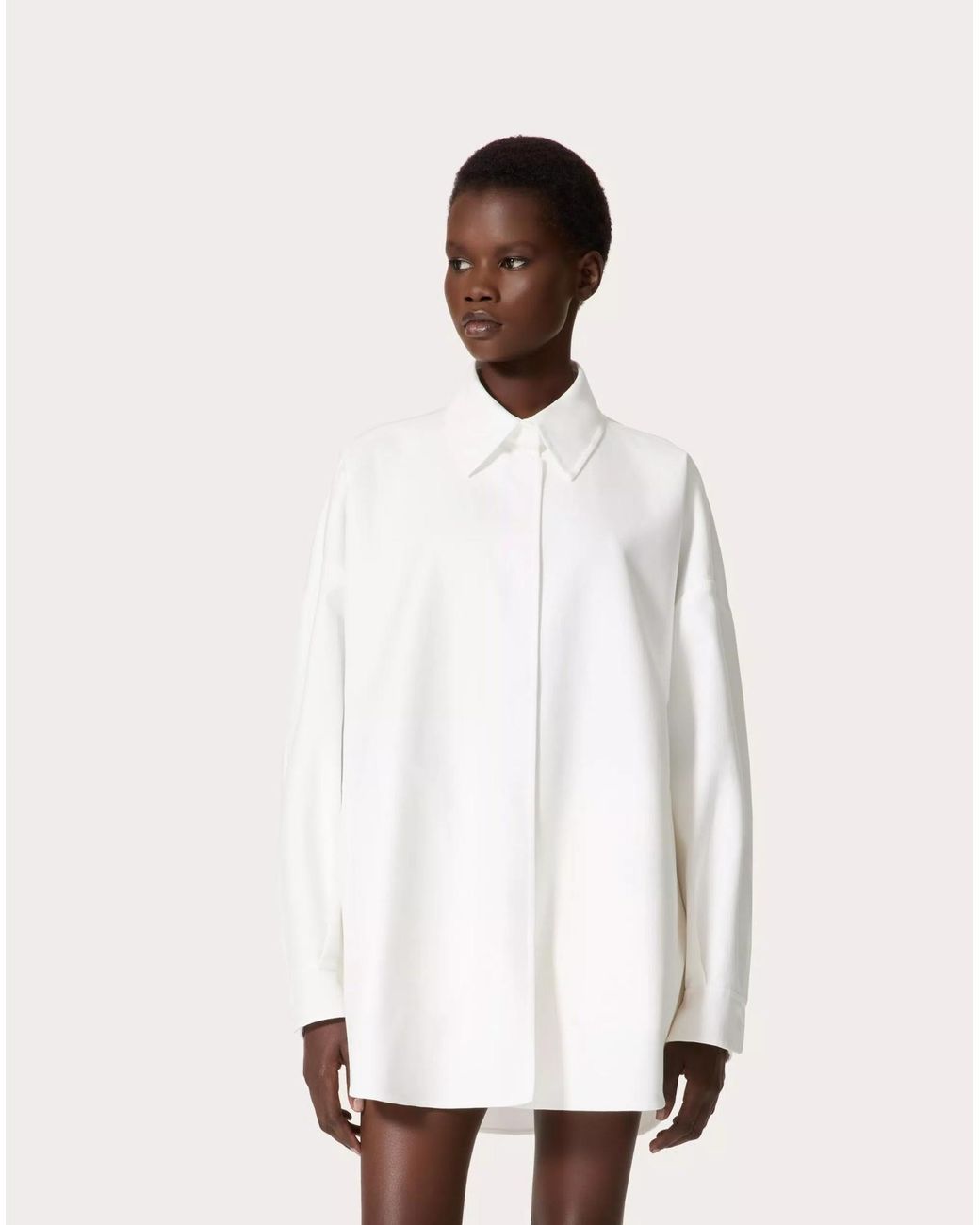 Valentino White Buttoned Long-Sleeved Shirt