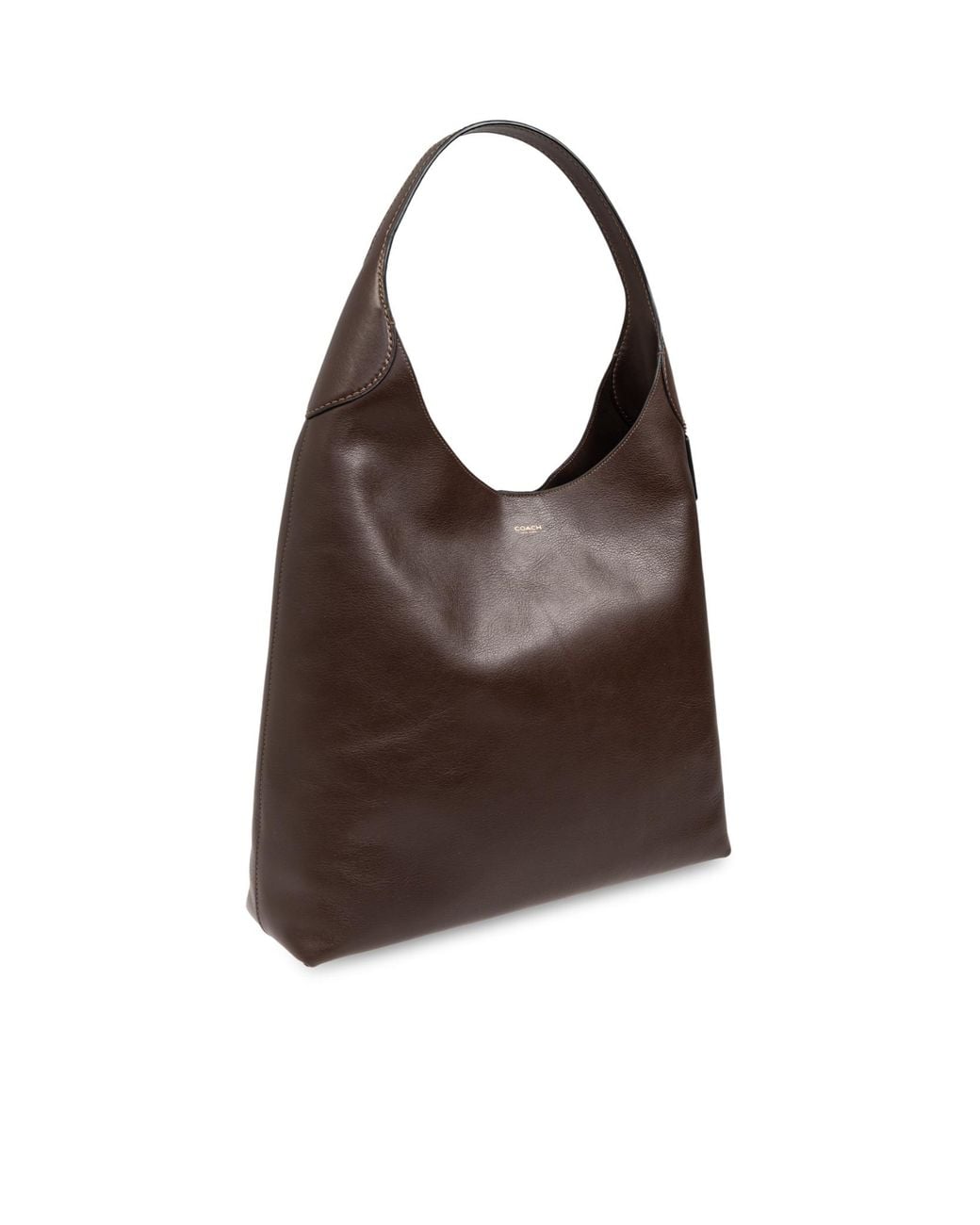 COACH Brown Brooklyn 39 Logo Detailed Shoulder Bag