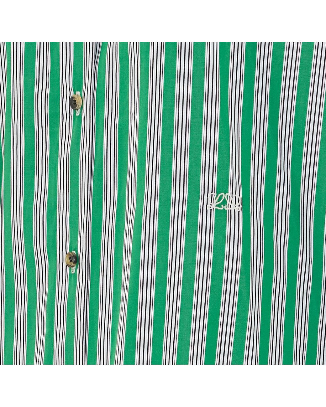 Loewe Green Striped Cotton Shirt