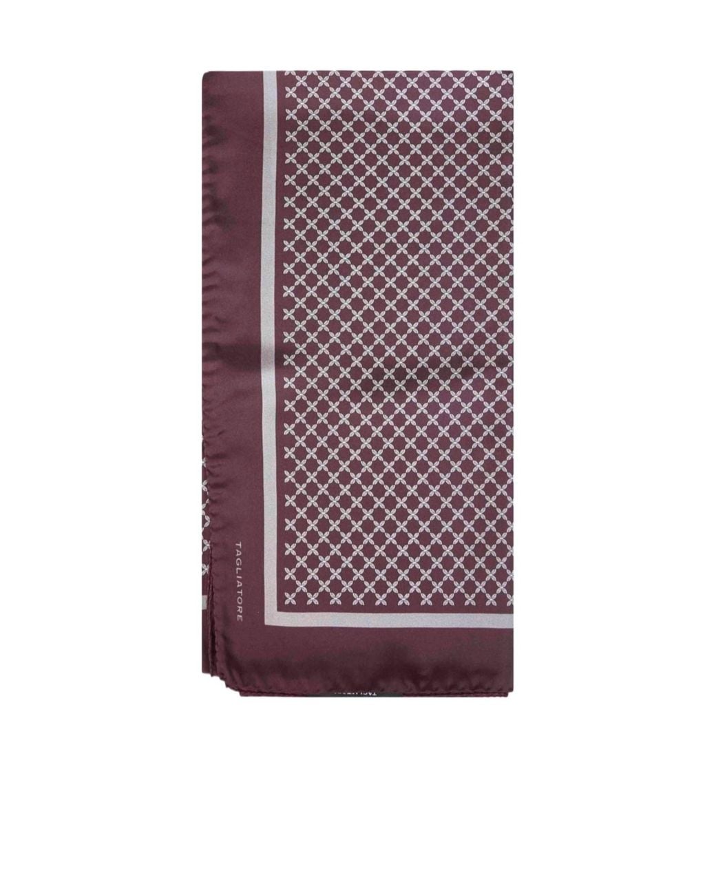 Tagliatore Purple Patterned Silk Scarf for men