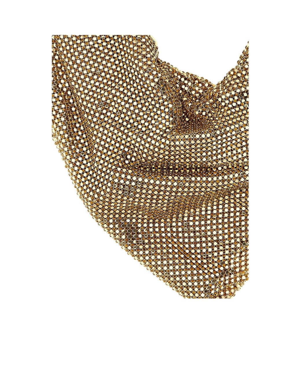 Benedetta Bruzziches Metallic Zippered Shoulder Bag