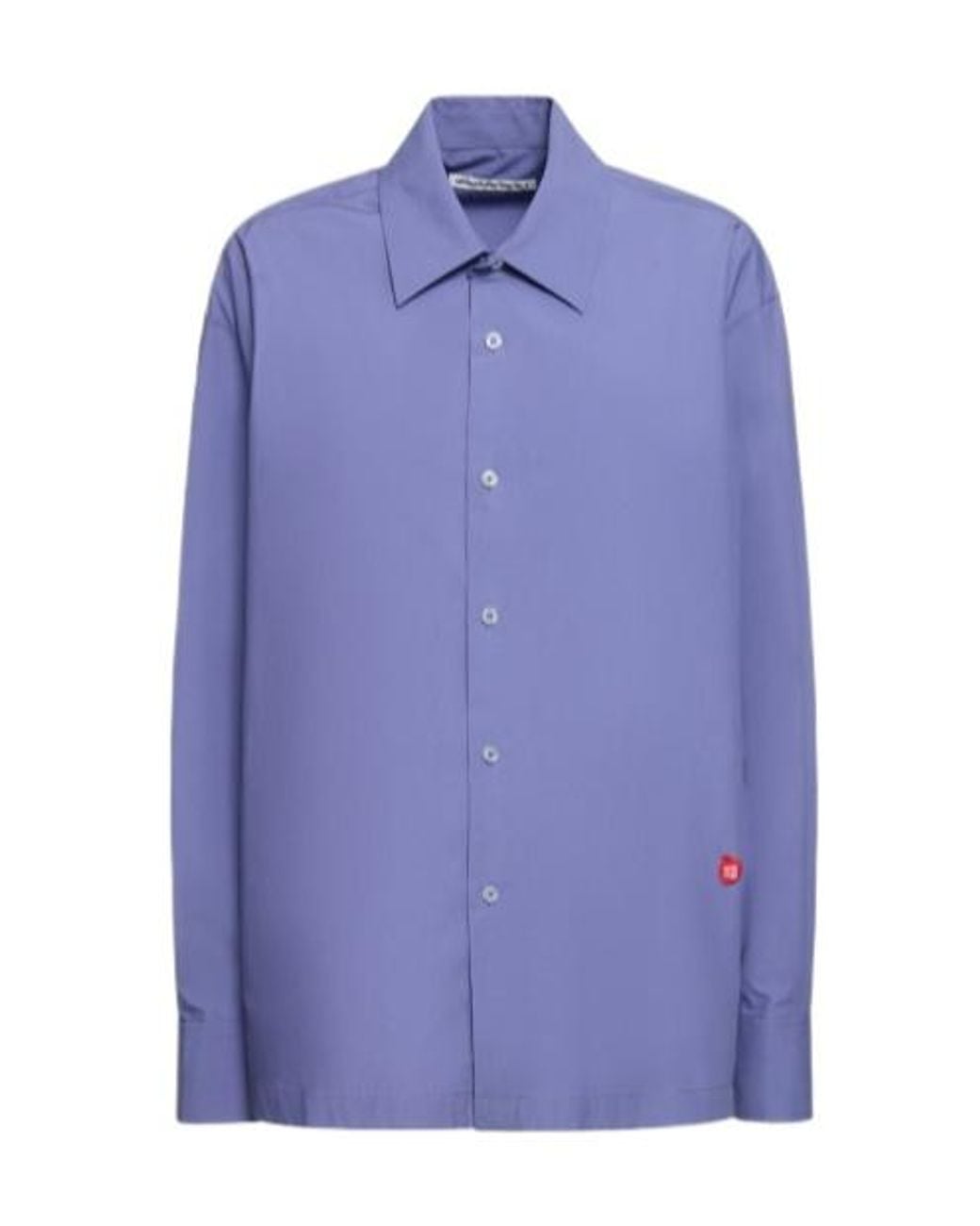 Alexander Wang Blue Logo Embroidered Patch Shirt