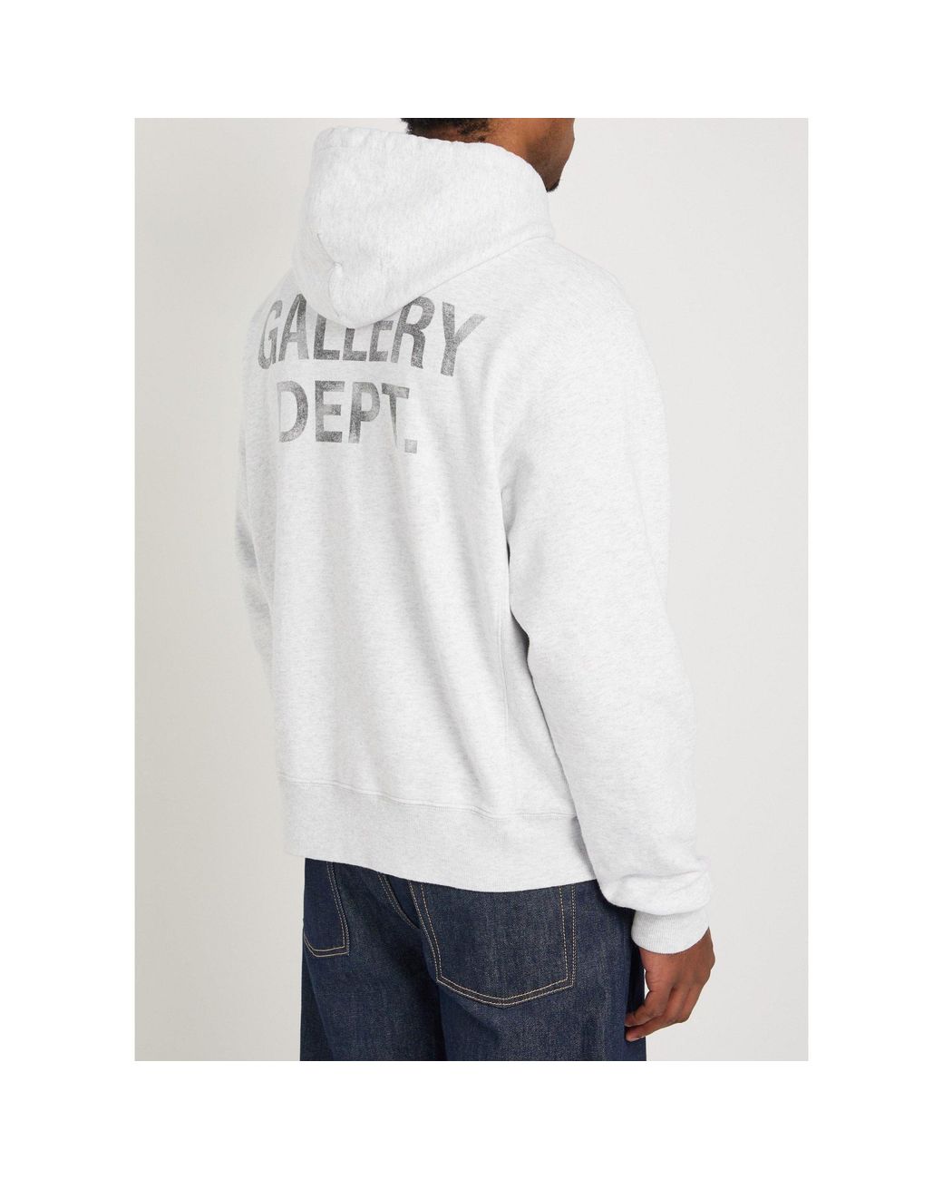 GALLERY DEPT. White Over The Head Cotton Hoodie for men