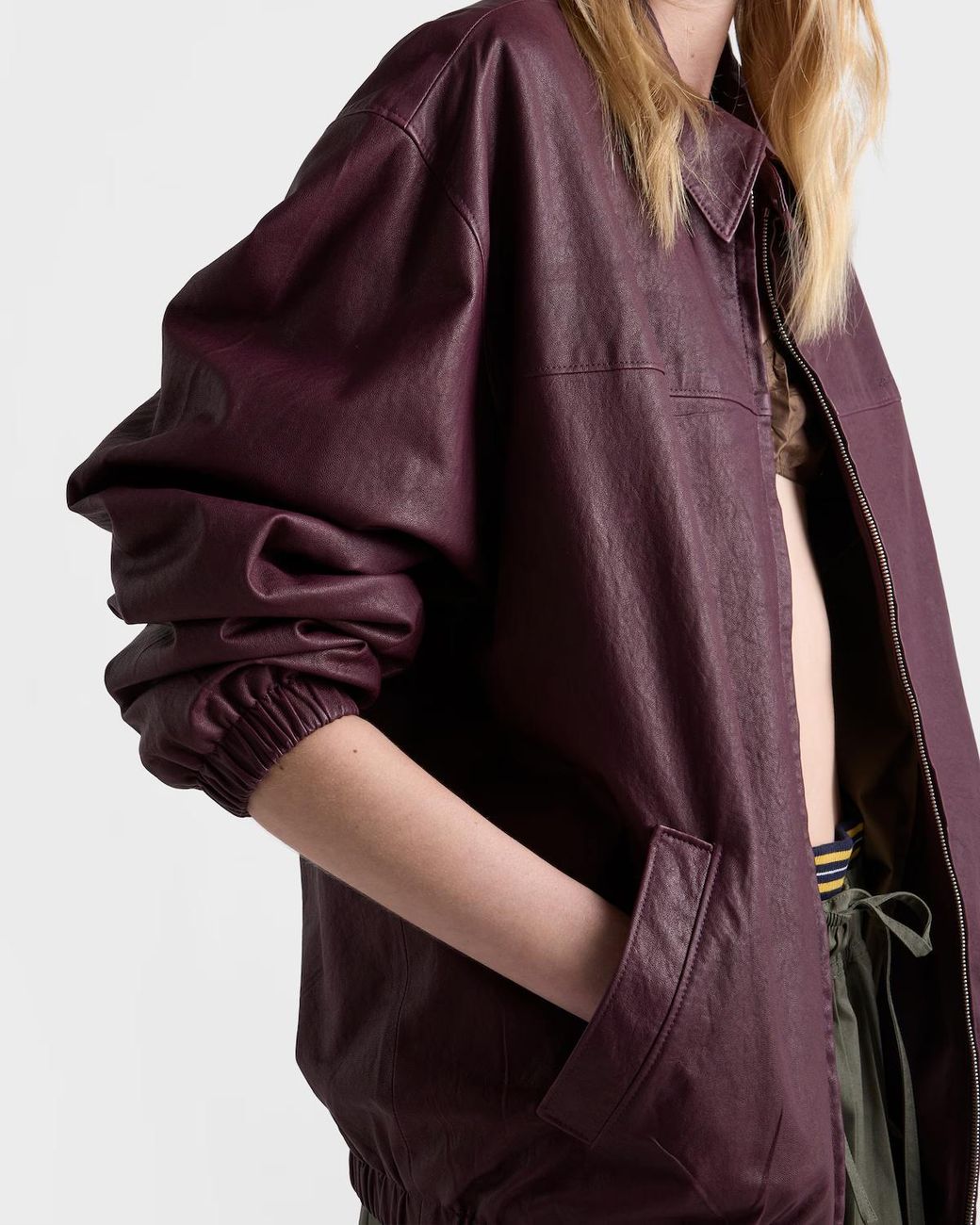 Prada Purple Nappa Leather Jacket