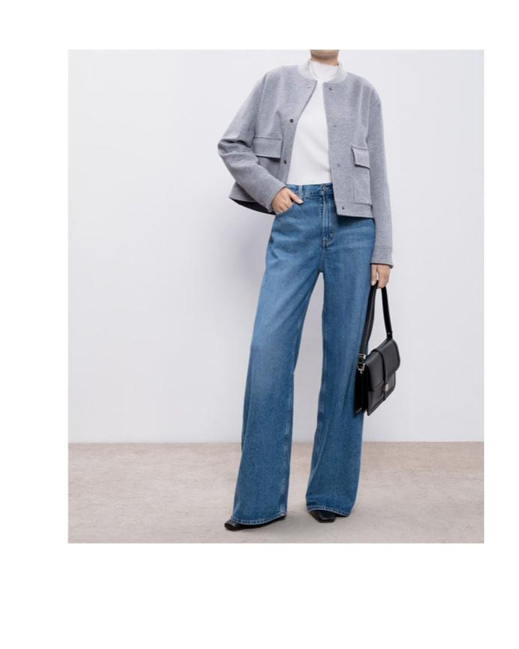 Herno Blue Buttoned Bomber Jacket