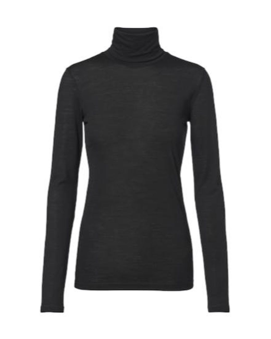 Jil Sander Black Jersey Turtleneck Top