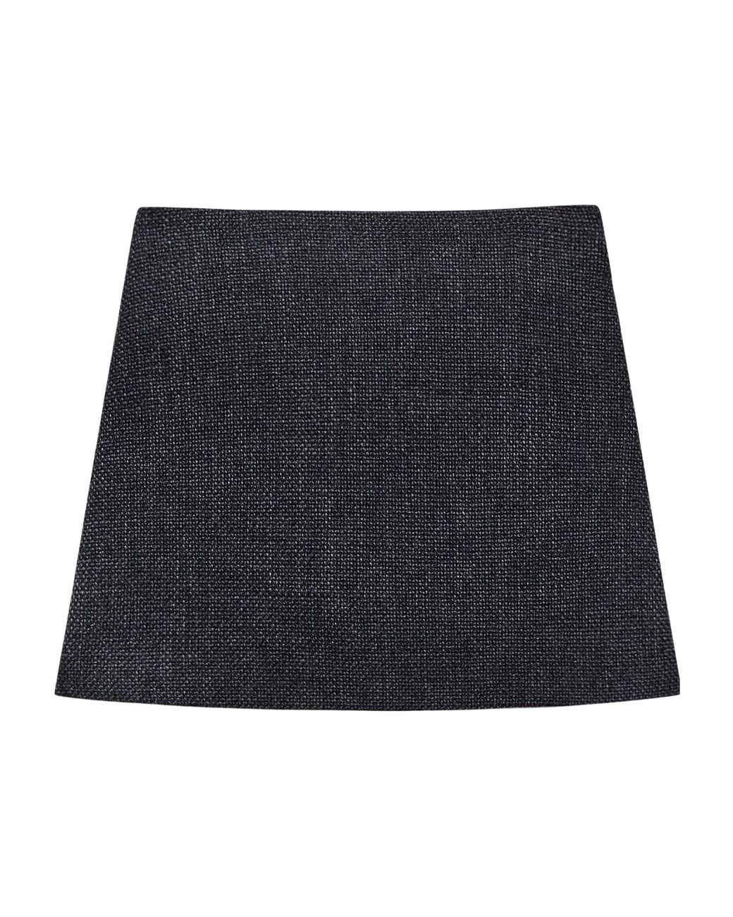 Theory Black Tweed High-Waist Mini Skirt