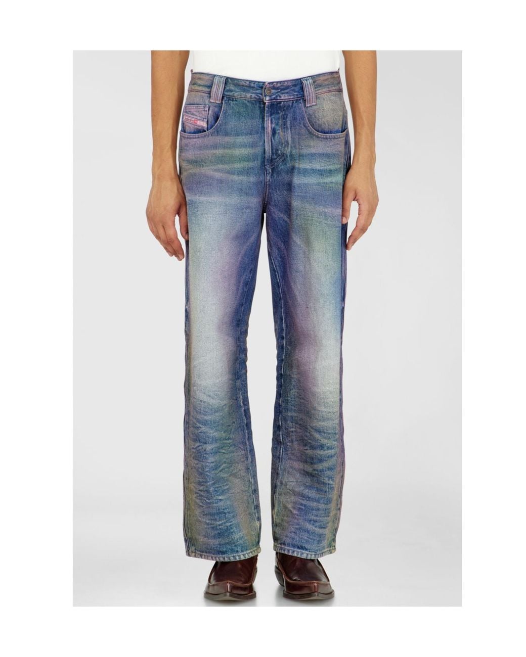 DIESEL Blue 1982 D-Hakou High Waist Relaxed Jeans for men