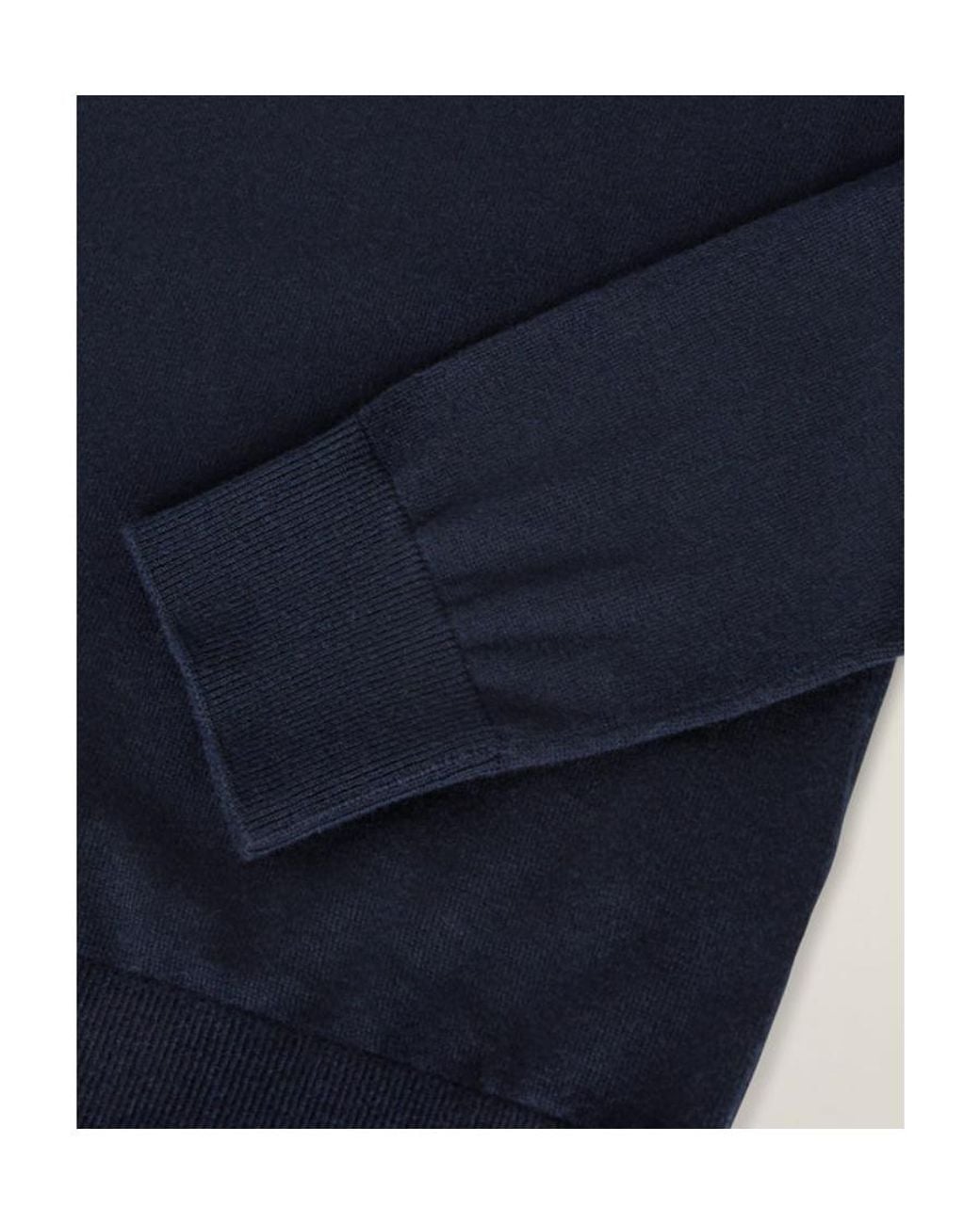 Loro Piana Blue V-Neck Long-Sleeved Top