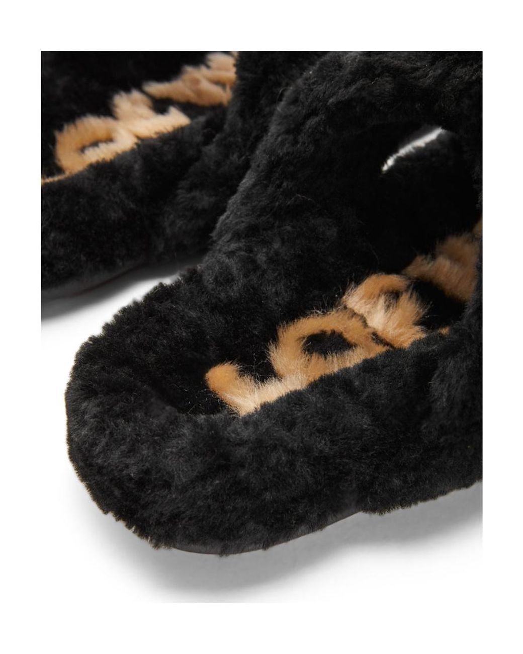 Loewe Black Ease Toe Post Sandals