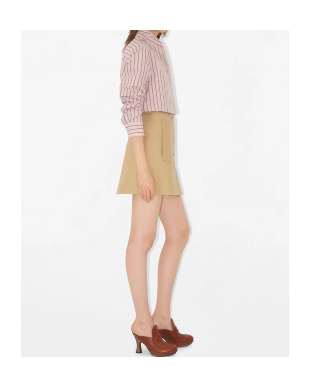 Burberry Natural Straight Hem Mini Skirt