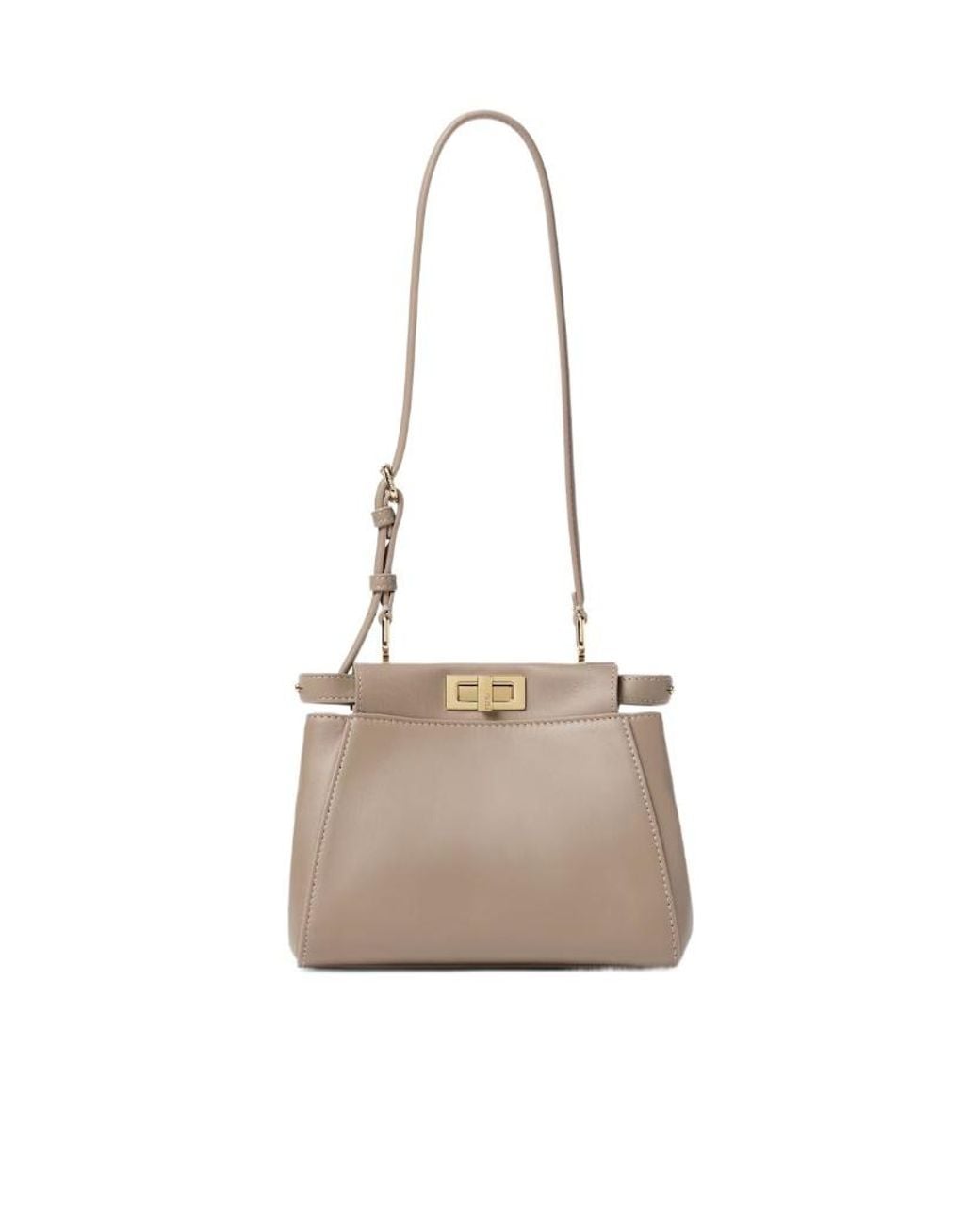 Fendi White My Peekaboo Xs Shoulder Bag