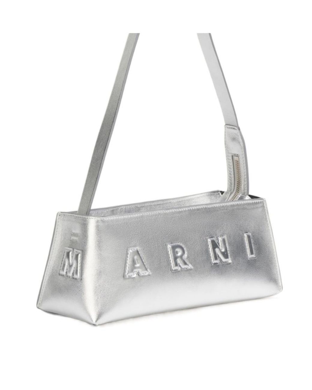 Marni White Museo Baguette Shoulder Bag