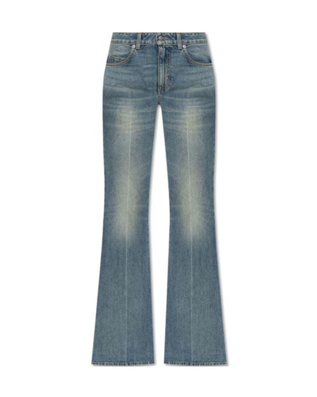 McQueen Blue Flared Slim-Fit Jeans