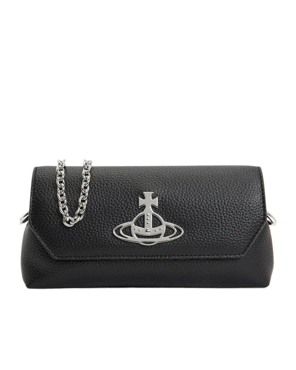 Vivienne Westwood Black Orb-Plaque Crossbody Bag