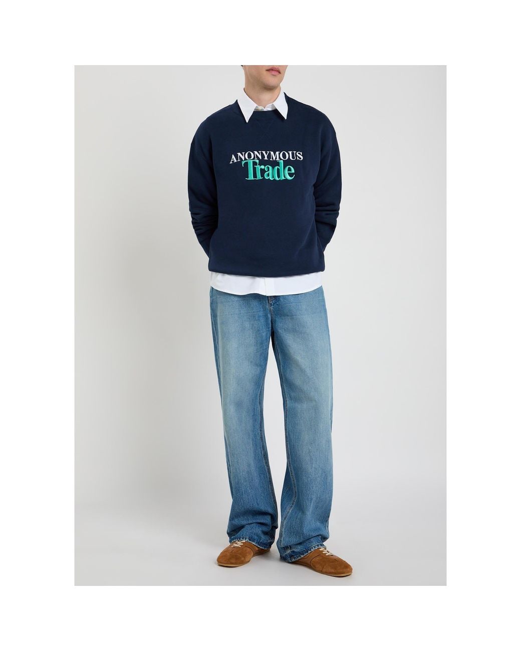 J.W. Anderson Blue Round-Neck Sweatshirt for men