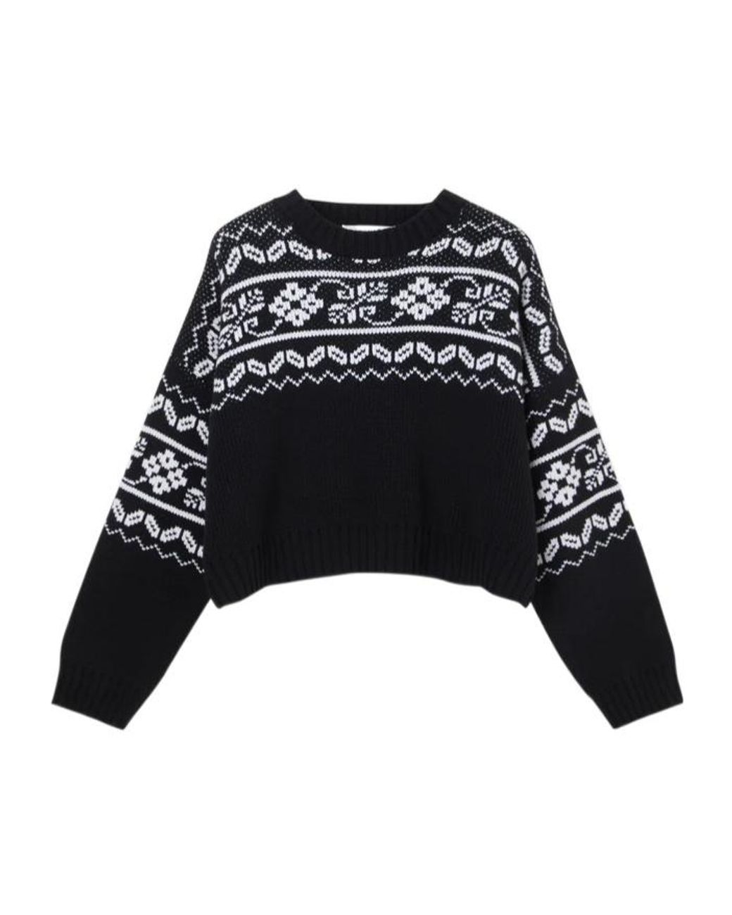 Rohe Black Cable-Knit Crew-Neck Sweater