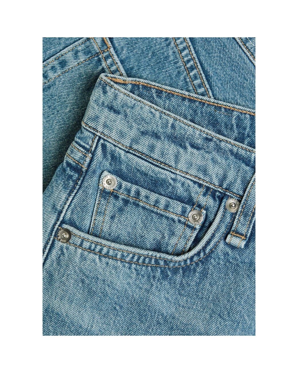 Rag & Bone Blue High-Waist Denim Shorts
