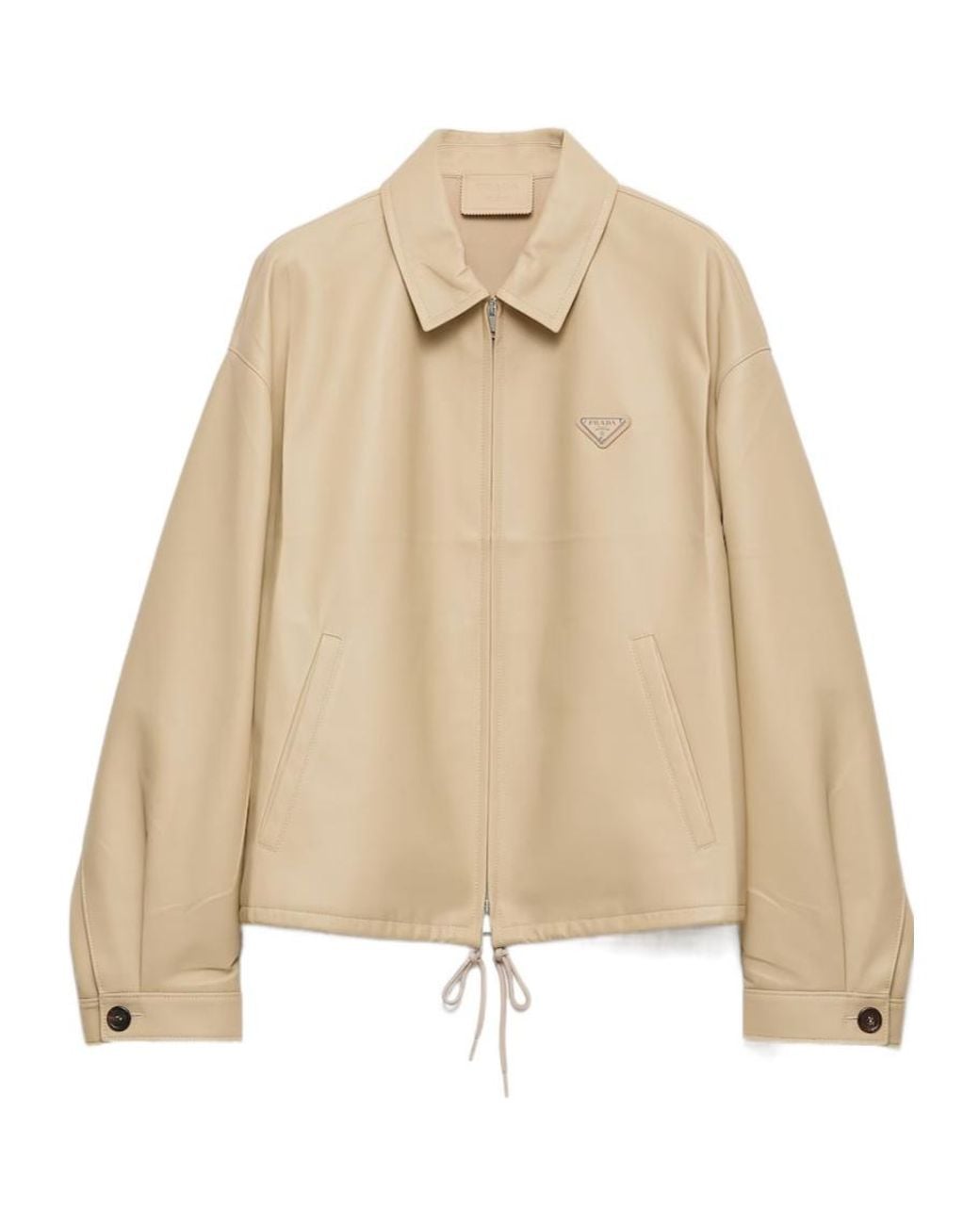 Prada Natural Nappa Leather Blouson Jacket