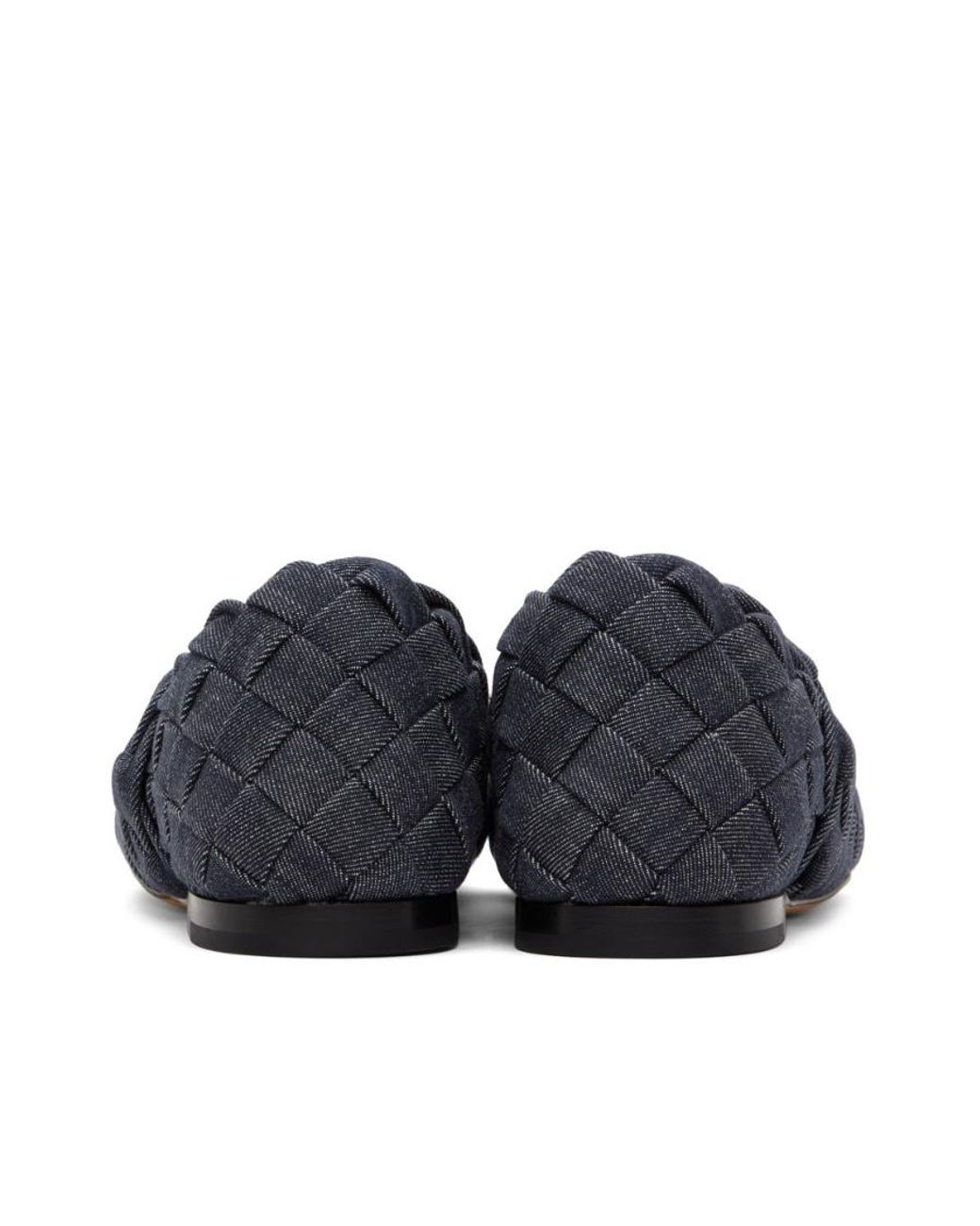 Bottega Veneta Blue Intrecciato Denim Slippers for men