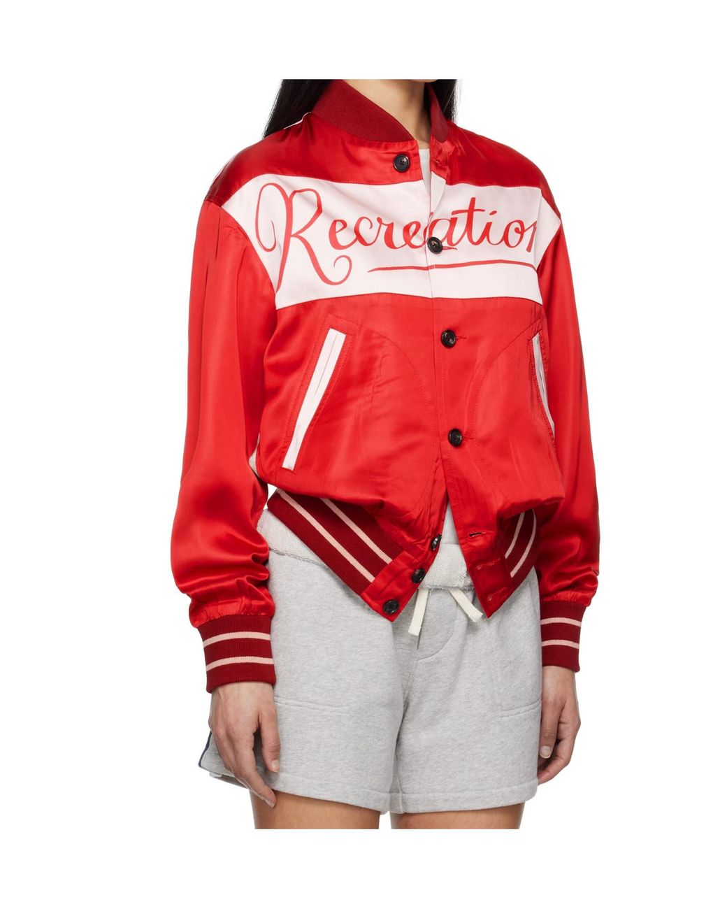 Bode Red Postcard Rally Jacket