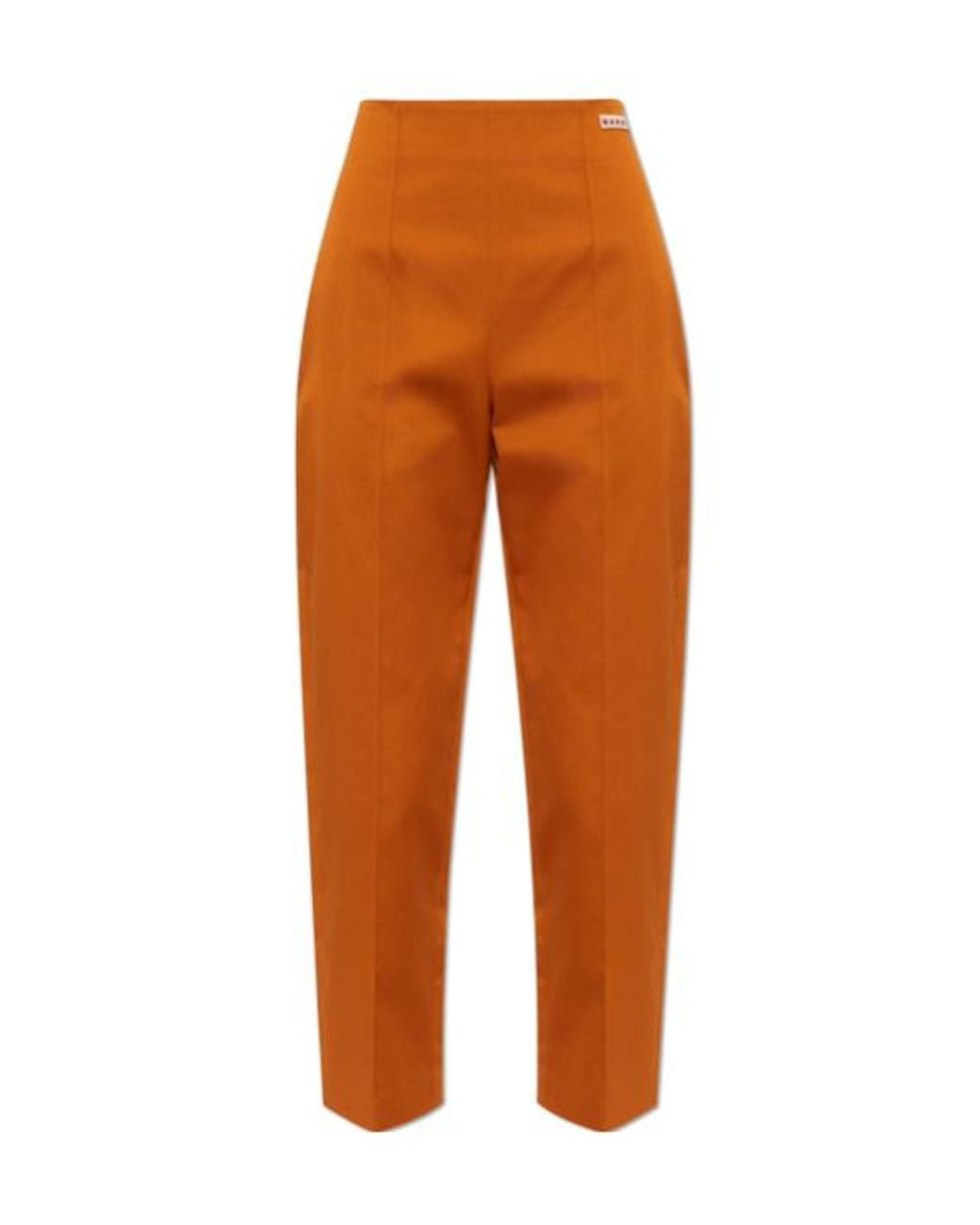 Marni Orange Logo Patch Pants