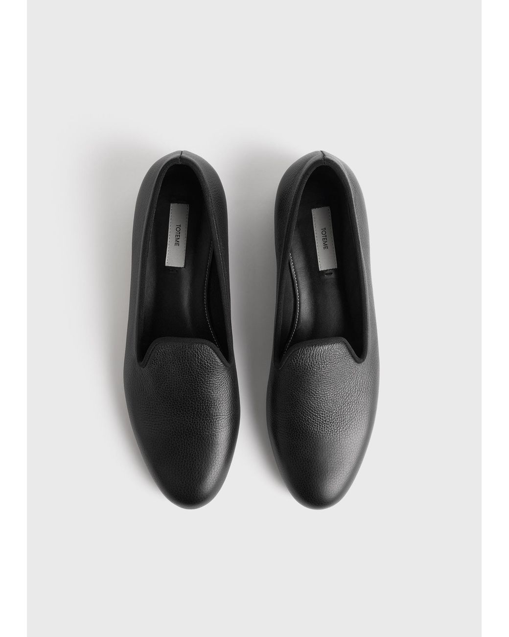 Totême Black Leather Loafers
