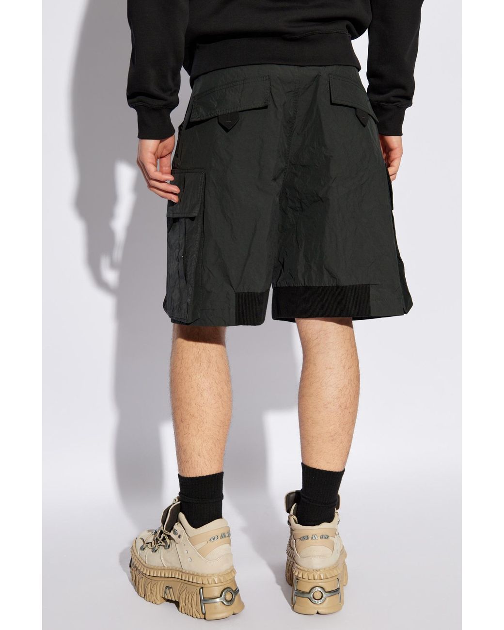 DSquared² Black Cargo Shorts for men