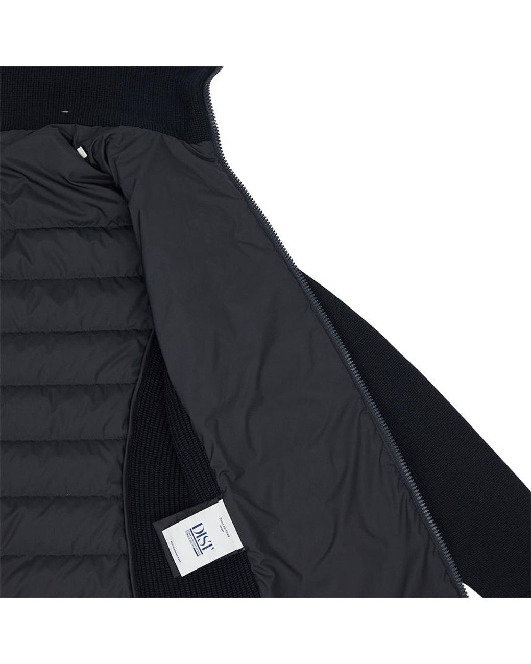 Moncler Blue Quilted Panel Zip Cardigan