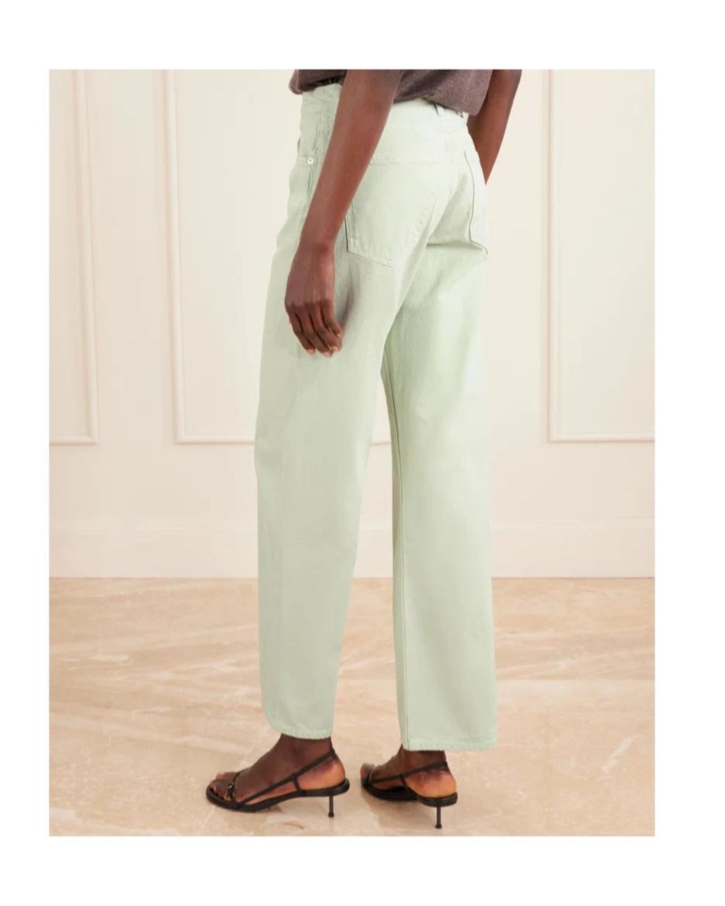 Agolde White Arc Mid-Rise Wide-Leg Jeans