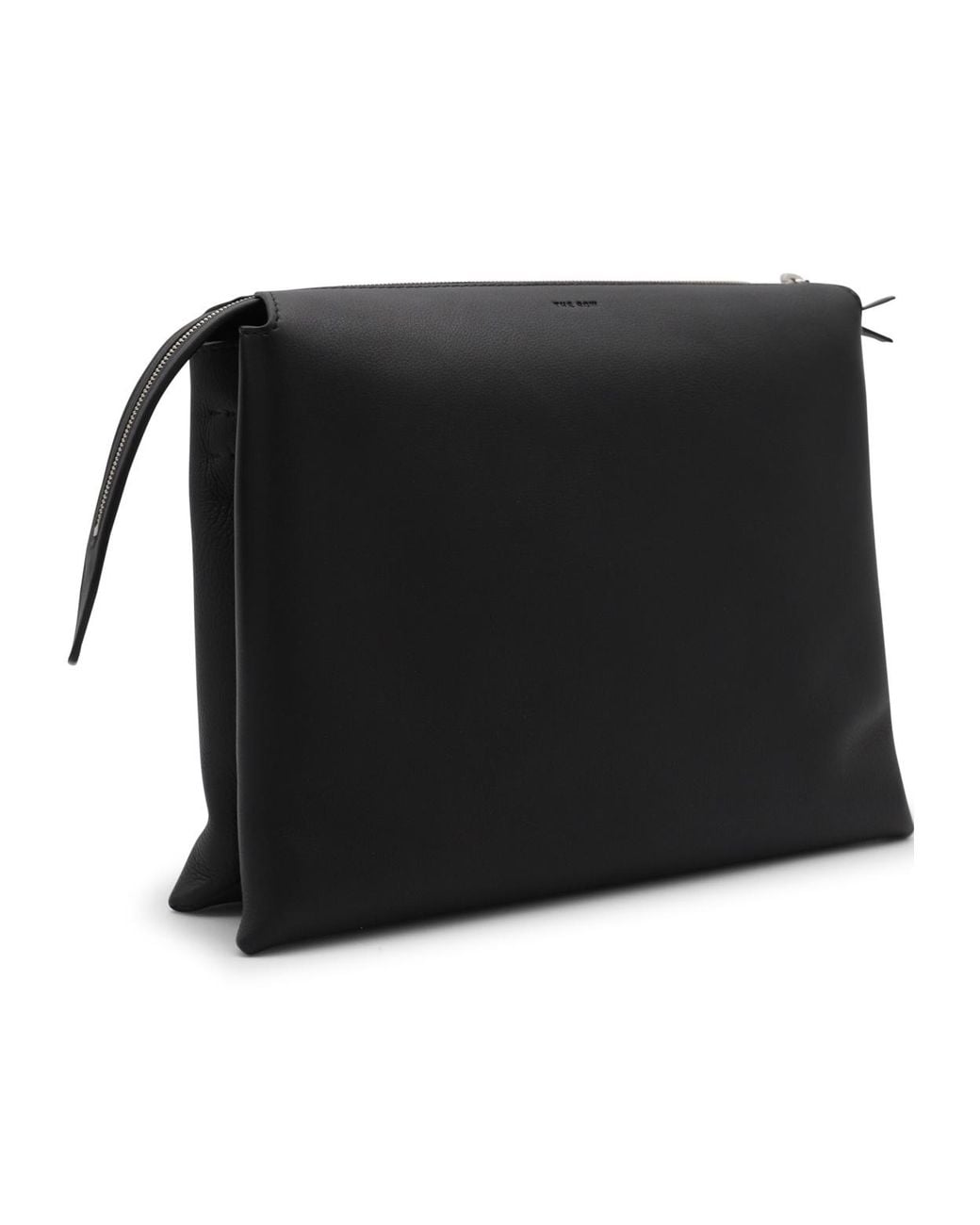 The Row Black Logo Shoulder Bag