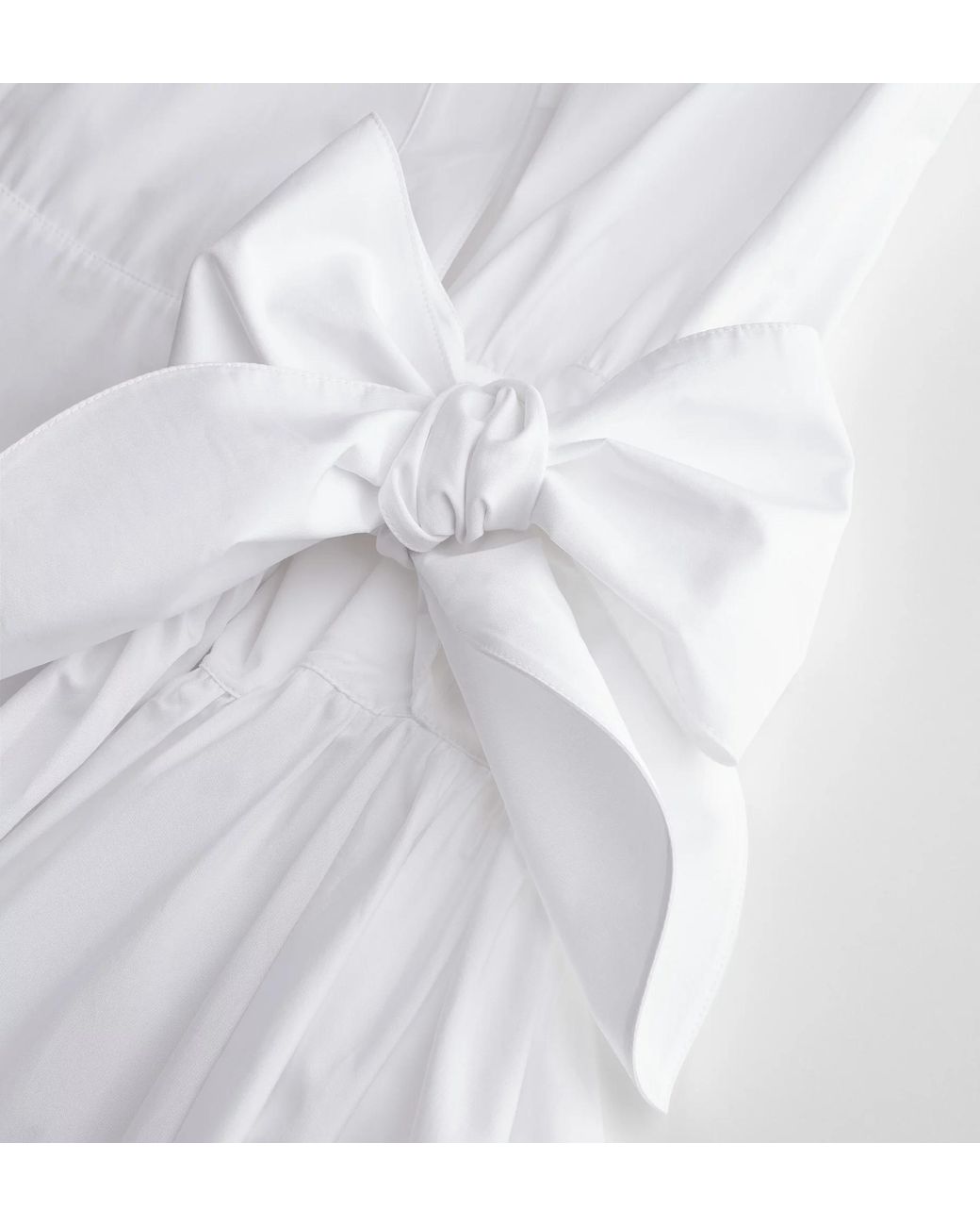 Dior White Iviera Mid-Length Ruffled Dress